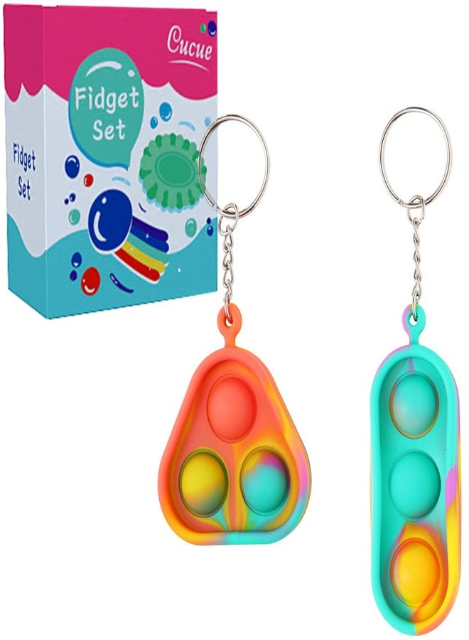 Cucue Simple Fidget Pop Toys - Portable, Calming Sensory Hand Toys for Fun & Stress Relief - Soft & Flexible Silicone Materials Keychain - Durable Poppers for Kids & Adults - Image 1